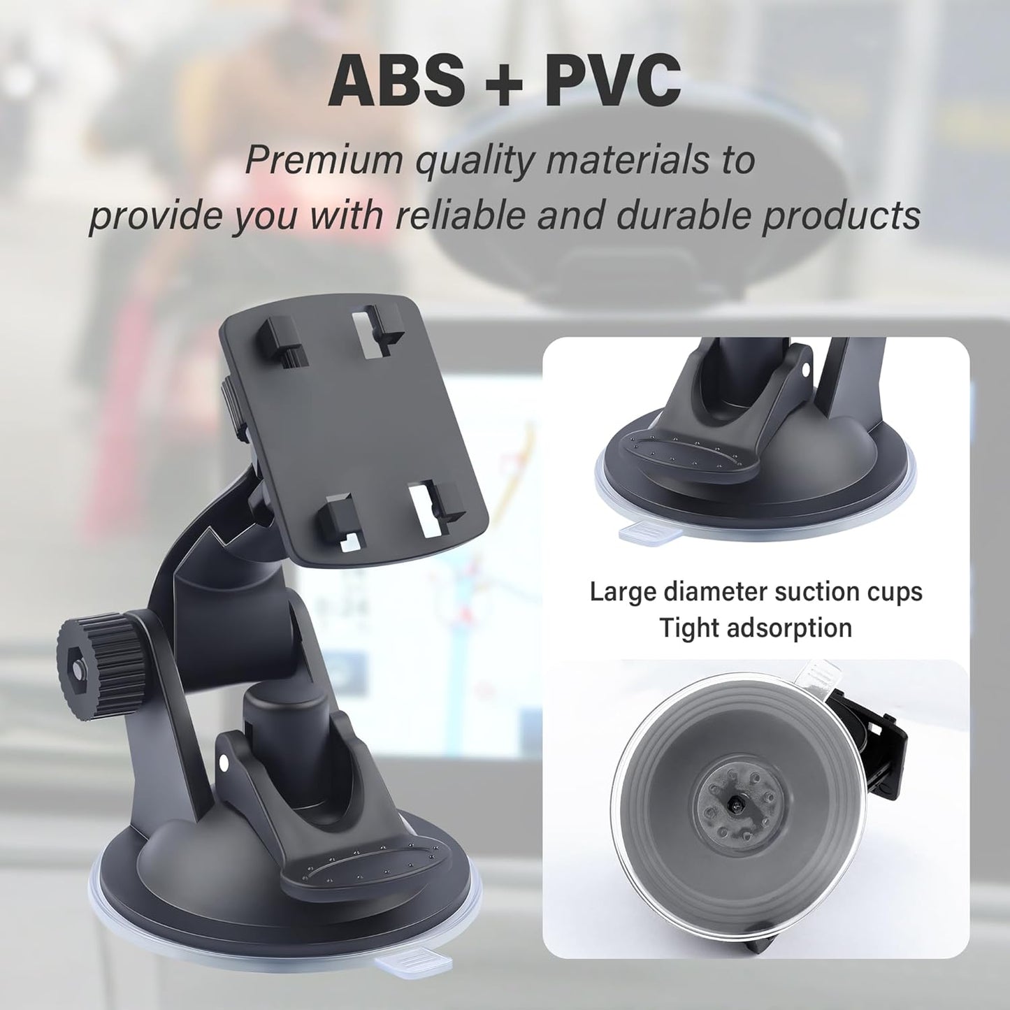 Car Backup Camera Monitor Stand,Reverse Camera Monitor Mount with Strong Suction Cups,Adjustable Windshield Mount for Car Truck SUV 4.3" & 5" Backup Camera with Monitor