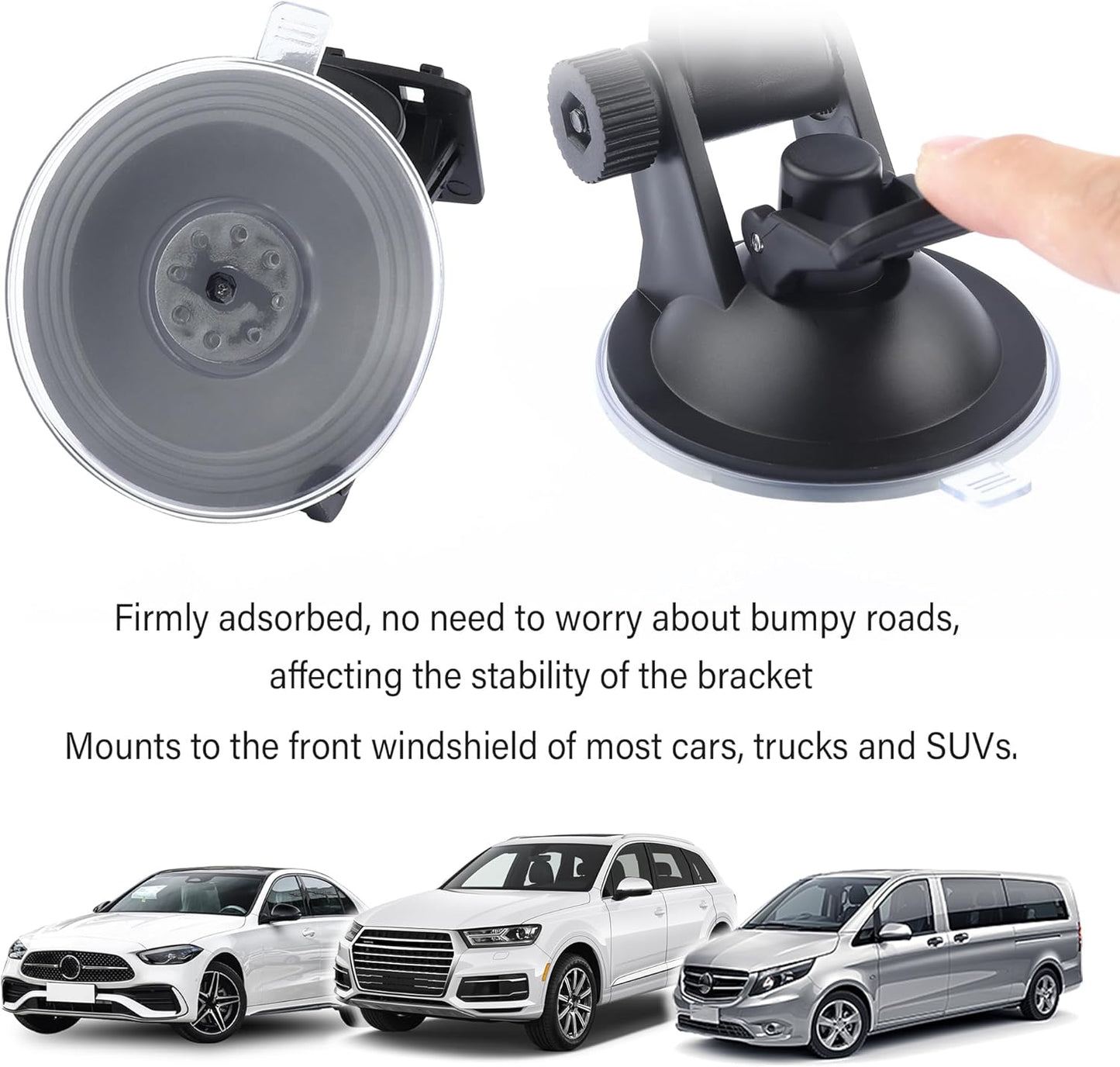 Car Backup Camera Monitor Stand,Reverse Camera Monitor Mount with Strong Suction Cups,Adjustable Windshield Mount for Car Truck SUV 4.3" & 5" Backup Camera with Monitor
