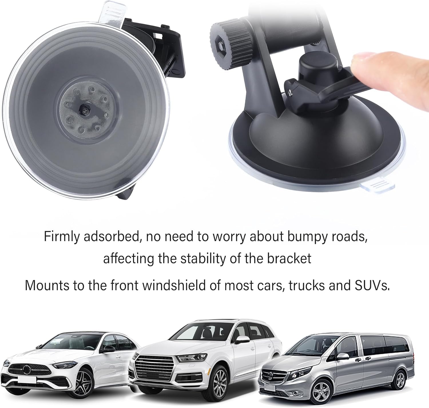Car Backup Camera Monitor Stand,Reverse Camera Monitor Mount with Strong Suction Cups,Adjustable Windshield Mount for Car Truck SUV 4.3" & 5" Backup Camera with Monitor