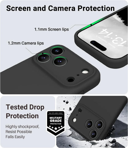 Magnetic for Iphone 17 Pro Max Case,Classic Liquid Silicone Mobile Phone Case,Integrated Camera Control Button,Anti-Scratch Microfiber Lining