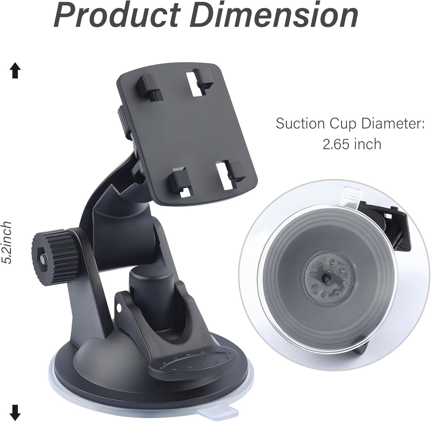 Car Backup Camera Monitor Stand,Reverse Camera Monitor Mount with Strong Suction Cups,Adjustable Windshield Mount for Car Truck SUV 4.3" & 5" Backup Camera with Monitor